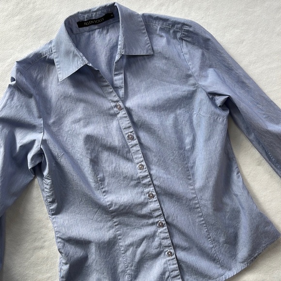ALLEN SOLLY Cotton Fitted Shirt (M) - Picture 6 of 16